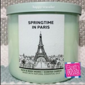 Bath Body Works Limited Edition Springtime in Paris 3 Wick Candle